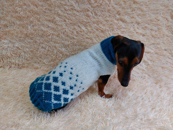 Jacquard Winter Pet Coat,Dog Sweater,Dachshund Cardigan dachshundknit