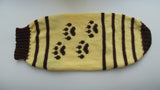 Cardigan with footprints for small dachshund dachshundknit