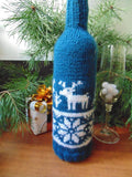 Christmas bottle cover, Christmas bottle decoration,Decor Bottle, Wine Accessories, Knitted bottle,Wine Decor Crochet Bottle Bottle Sweater - dachshundknit