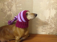 Christmas hat for dog, Santa hat for dog, hat for dog, hat for small dog, hat for dachshund, doxie clothes, doxie hat - dachshundknit