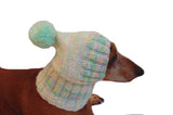 Clothes for dogs handmade knitted hat with pompon dachshundknit
