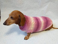Dachshund dog lilac sweater, dachshund clothing dachshundknit