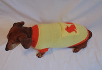 Fox sweater for dachshund, dachshund costume, dachshund clothing dachshundknit