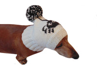 Halloween hat dog spider with big pompom - dachshundknit