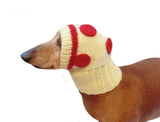 Hat dog pizza, hat pizza for small dog - dachshundknit