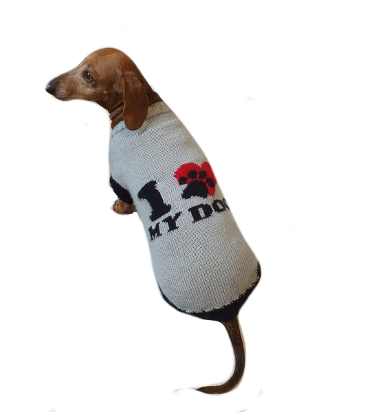 I love my dog dachshund sweater dachshundknit