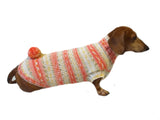 Knitted clothes dachshund sweater with pompom, dachshund clothes, dachshund sweater, doxie clothes dachshundknit