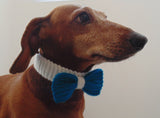 Knitted collar bow for dog cat,collar bow for dog cat, knitted collar for dog, collar for cat, decorative collar, gift collar for dog - dachshundknit