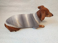 Knitted gray sweater for small dog dachshundknit