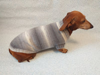 Knitted gray sweater for small dog dachshundknit