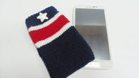 Knitted phone case USA Flag,Phone Case, Smartphone Case - dachshundknit