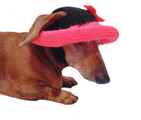 Knitted summer panama for dog, panama for dachshund, summer hat for dog - dachshundknit