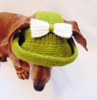 Knitted summer panama for dog, panama for dachshund, summer hat for dog - dachshundknit