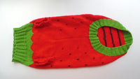 Knitted sweater strawberry for dogs, clothes for dachshunds dachshundknit