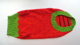 Knitted sweater strawberry for dogs, clothes for dachshunds dachshundknit