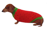 Knitted sweater strawberry for dogs, clothes for dachshunds dachshundknit