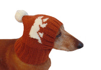 Knitted winter hat with bears for dachshund dogs - dachshundknit