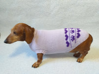 Lilac knitted sweater for dogs, clothes for dachshunds, sweater for dogs, clothes for dogs, sweater for small dogs, dachshund sweater dachshundknit