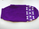 Purple dachshund costume sweater and hat, Costume for miniature dachshund, Doxie sweater and hat set - dachshundknit