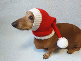 Santa hat for dog, christmas santa hat for dog, santa hat for dachshund - dachshundknit