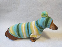 Set sweater and hat for dogs, sweater and hat for dachshunds, clothes for dogs, clothes for dachshunds - dachshundknit