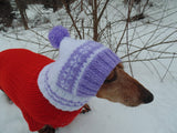 Warm hat for small handmade dogs - dachshundknit