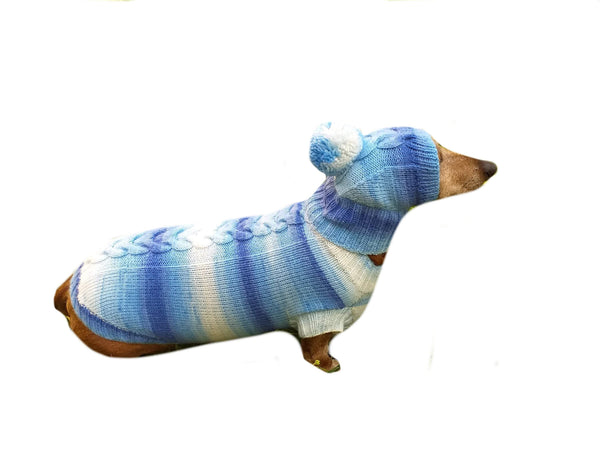 Winter set sweater and hat for dogs dachshund - dachshundknit